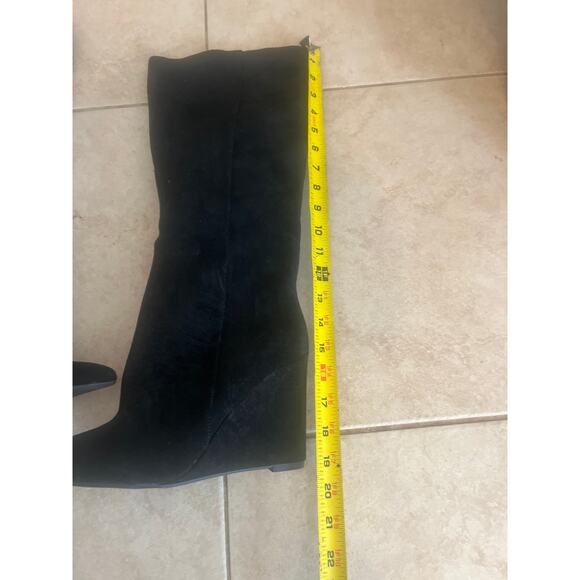 Gianni Bini Gabor Suede Pointed Toe Wedge Boots 9M - Picture 4 of 6